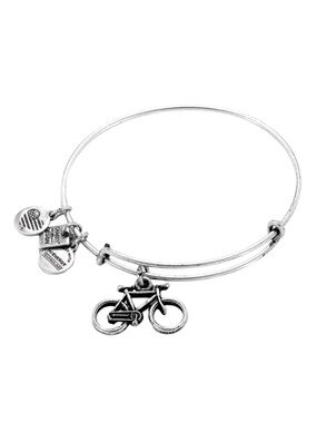 Alex and Ani Bike Charm Bangle Bracelet - Silver